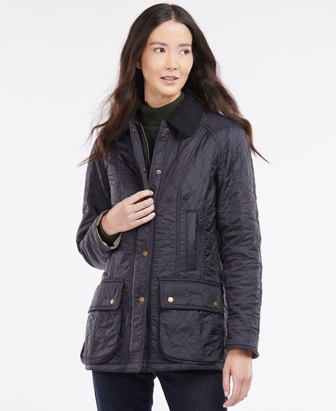 Navy Barbour Beadnell Polarquilt Women's Quilted Jackets | WDZR-96231