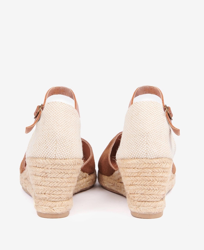 Brown Barbour Heidi Wedge Women's Sandals | VSDQ-72459