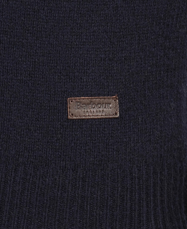Navy Barbour Essential Patch Half Zip Men's Sweaters | XYWZ-37928