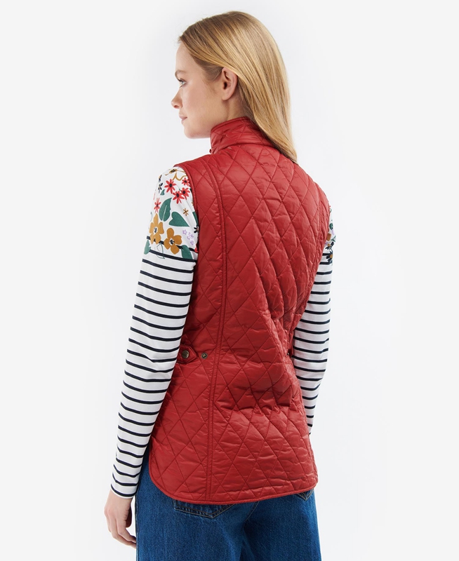 Red Barbour Otterburn Women's Vest | WULP-38942